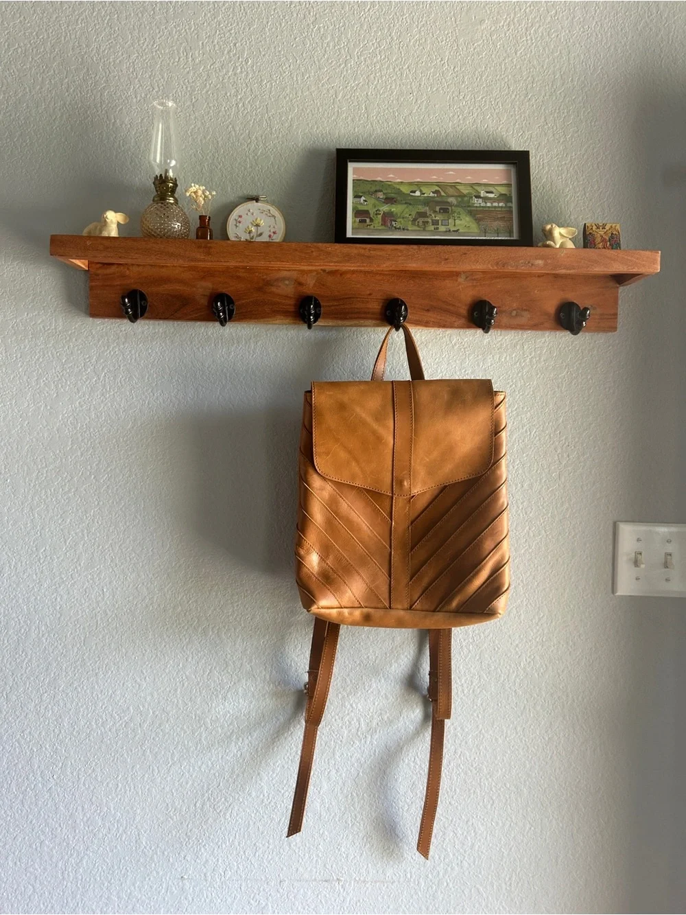 Raven + Lily Warm Caramel Leather Tote